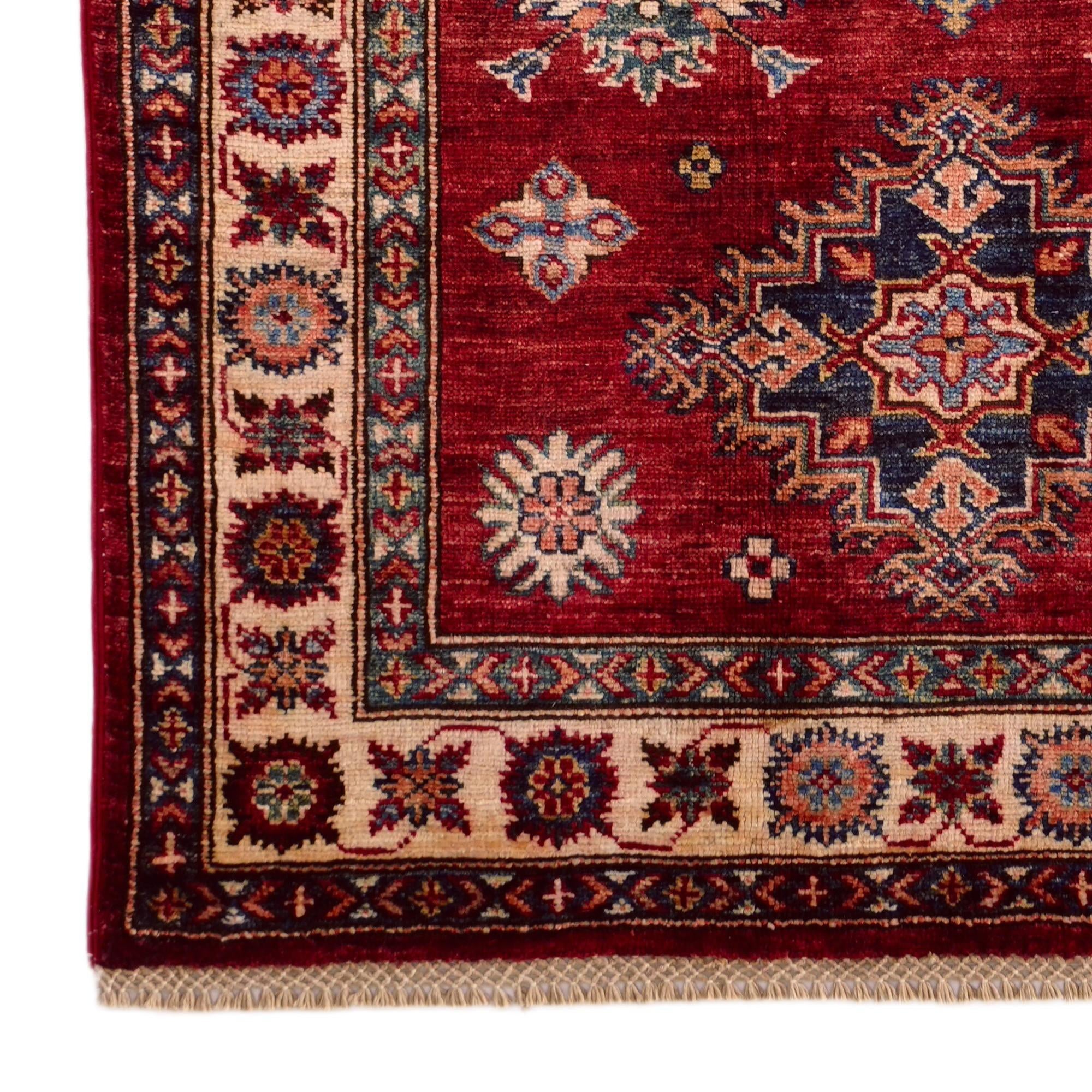 3' 2 x 5' 2 Hand Knotted Kazak Rug