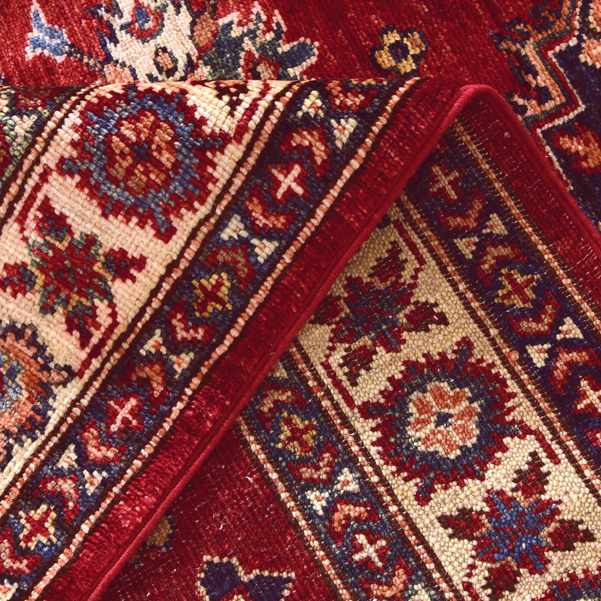 3' 2 x 5' 2 Hand Knotted Kazak Rug