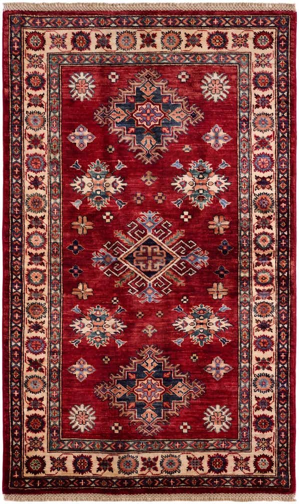 3' 2 x 5' 2 Hand Knotted Kazak Rug