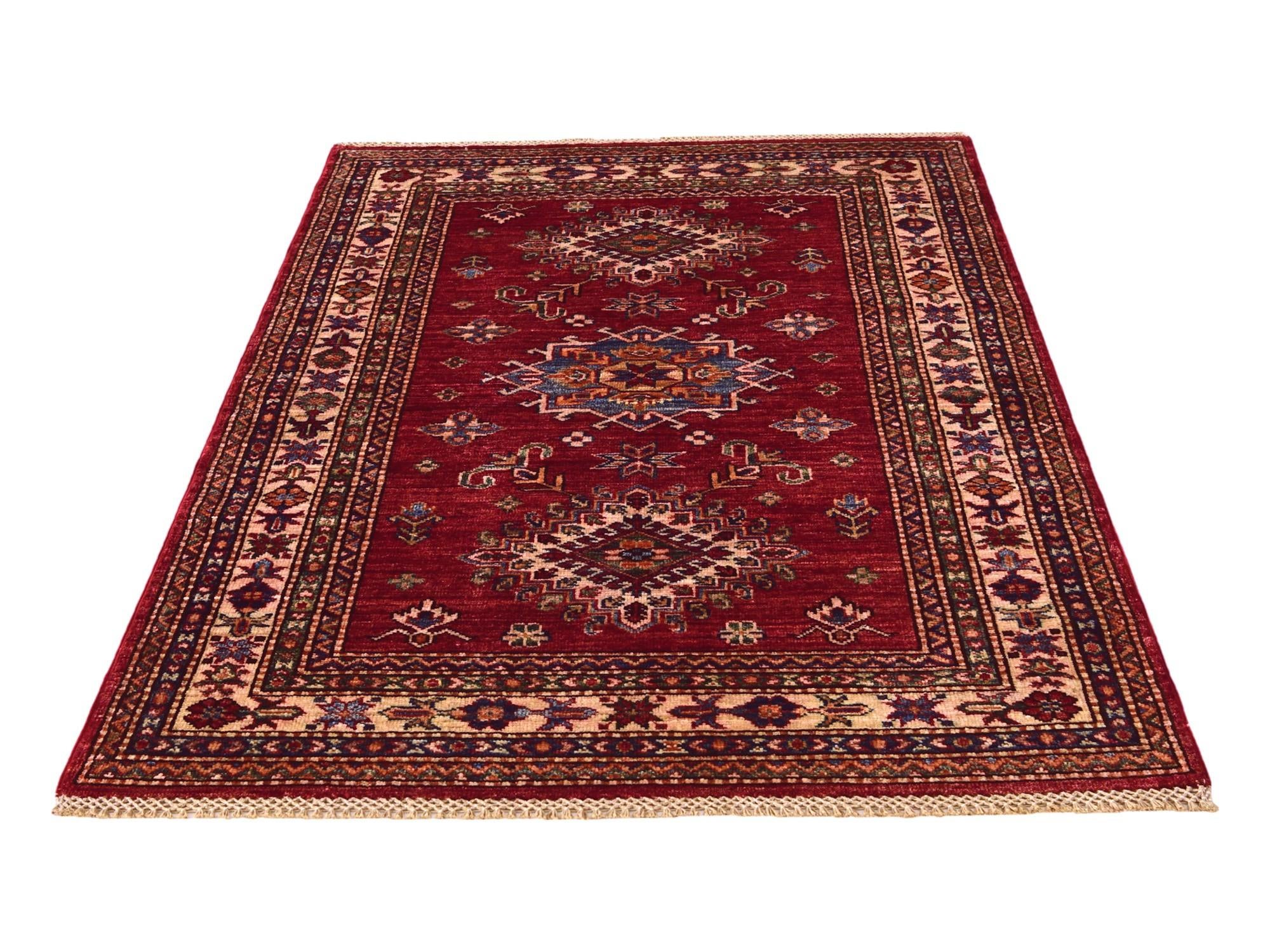 3' 4 x 5' 1 Hand Knotted Kazak Rug