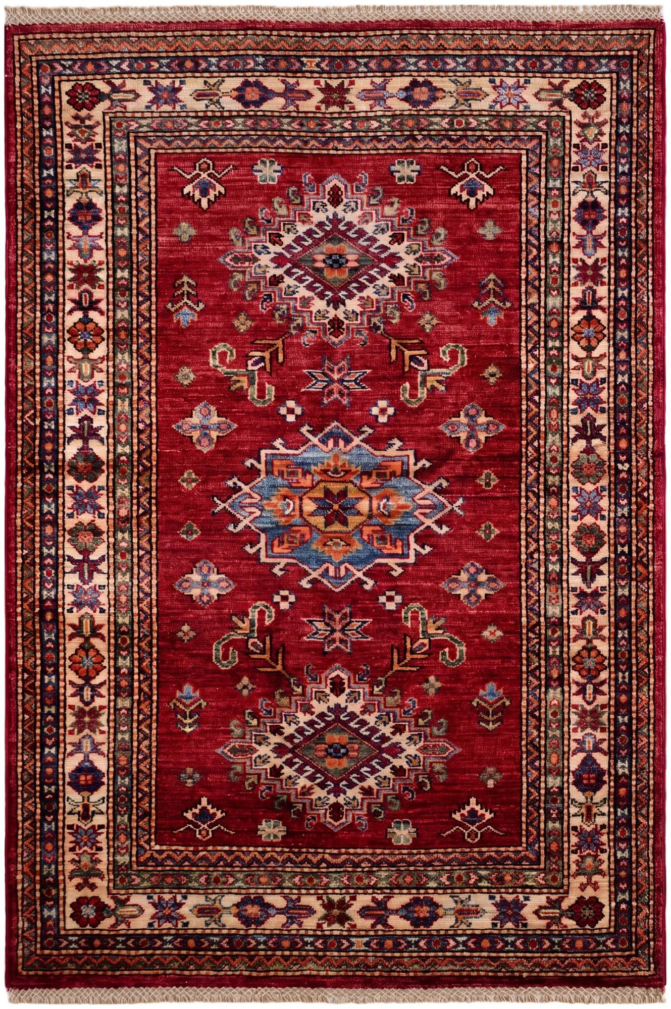 3' 4 x 5' 1 Hand Knotted Kazak Rug