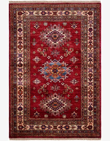 3' 4 x 5' 1 Hand Knotted Kazak Rug