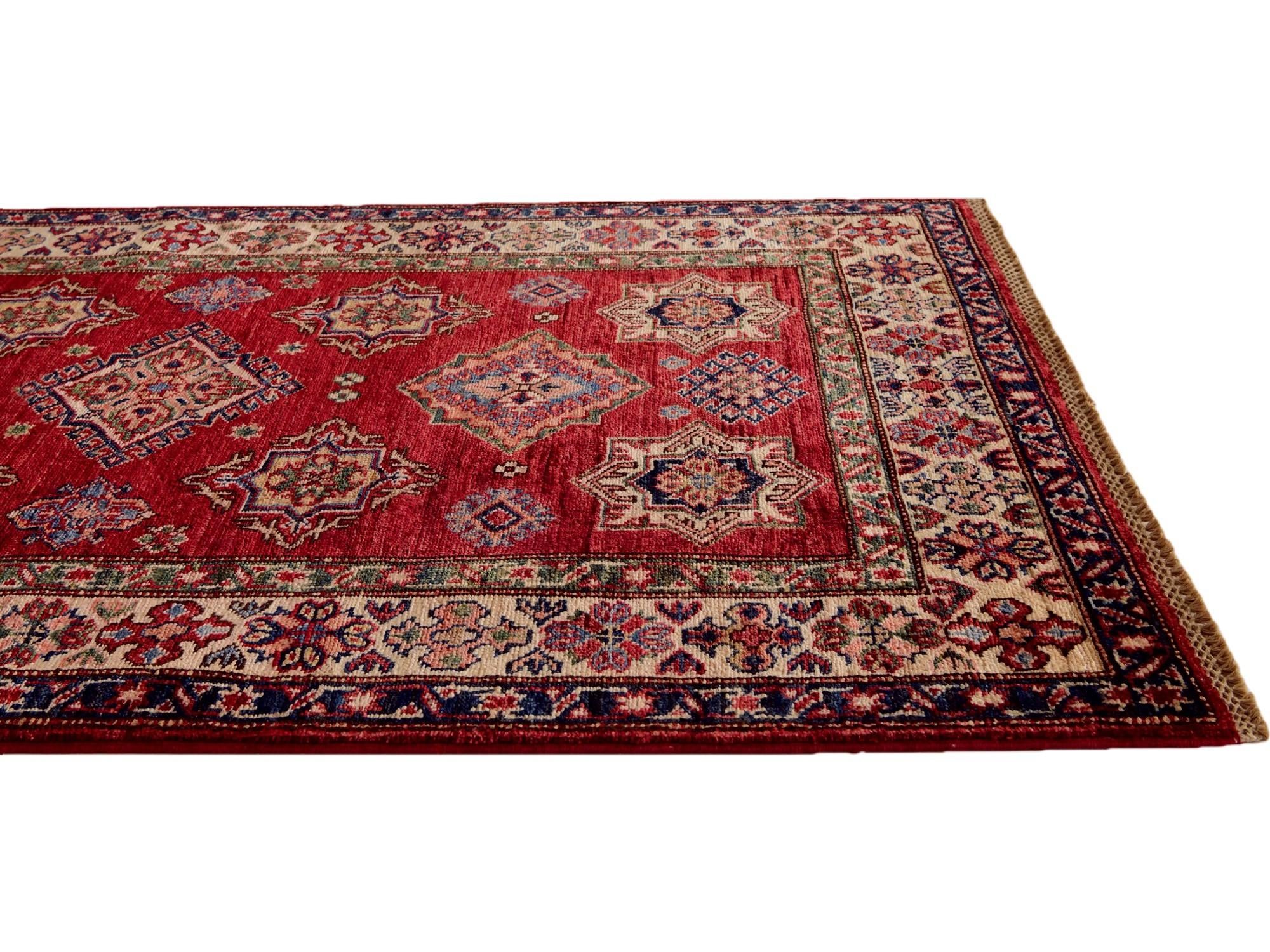 3' 5 x 5' 2 Hand Knotted Kazak Rug