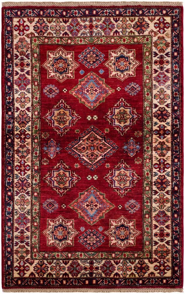 3' 5 x 5' 2 Hand Knotted Kazak Rug