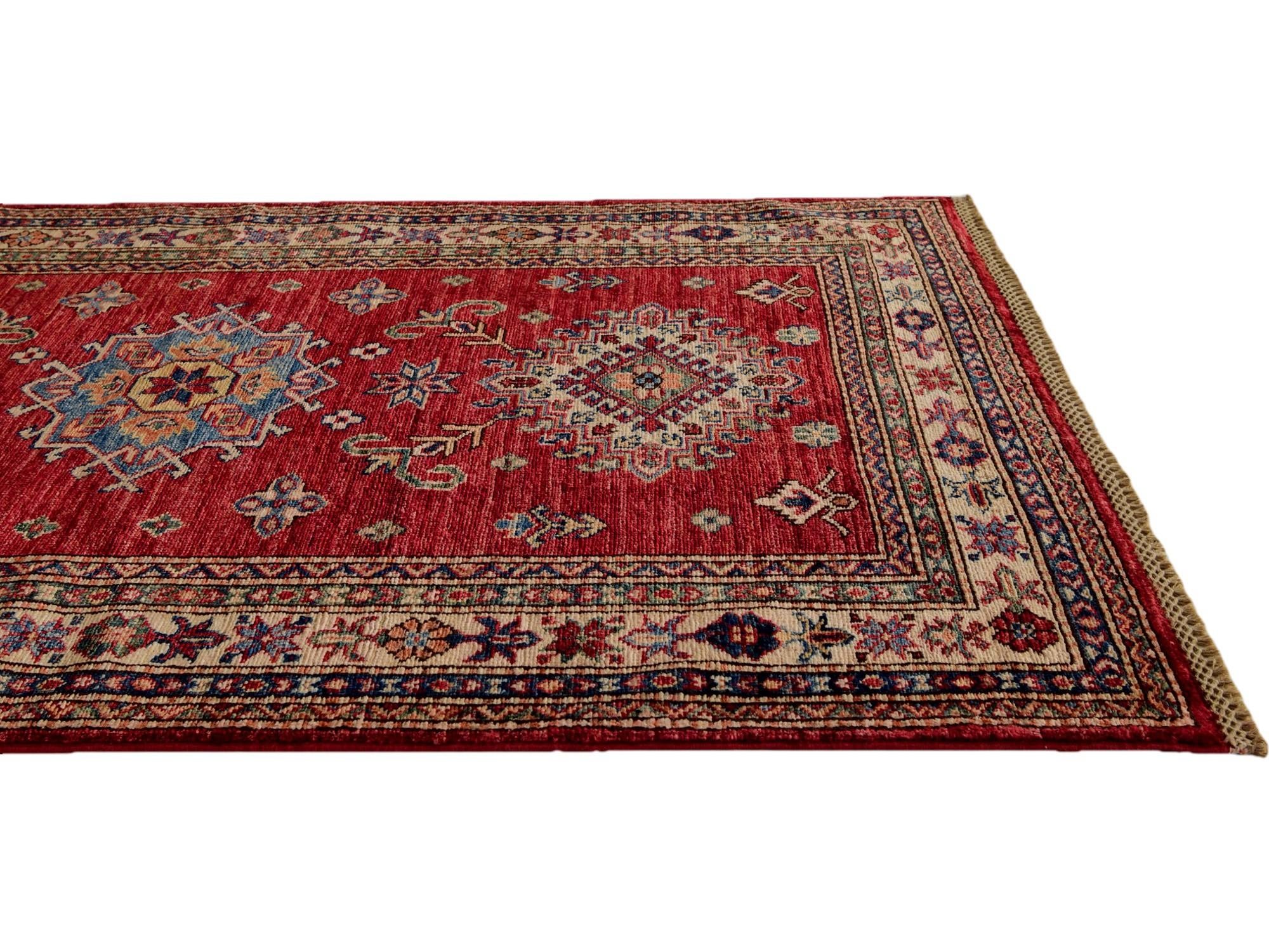 3' 5 x 5' 2 Hand Knotted Kazak Rug