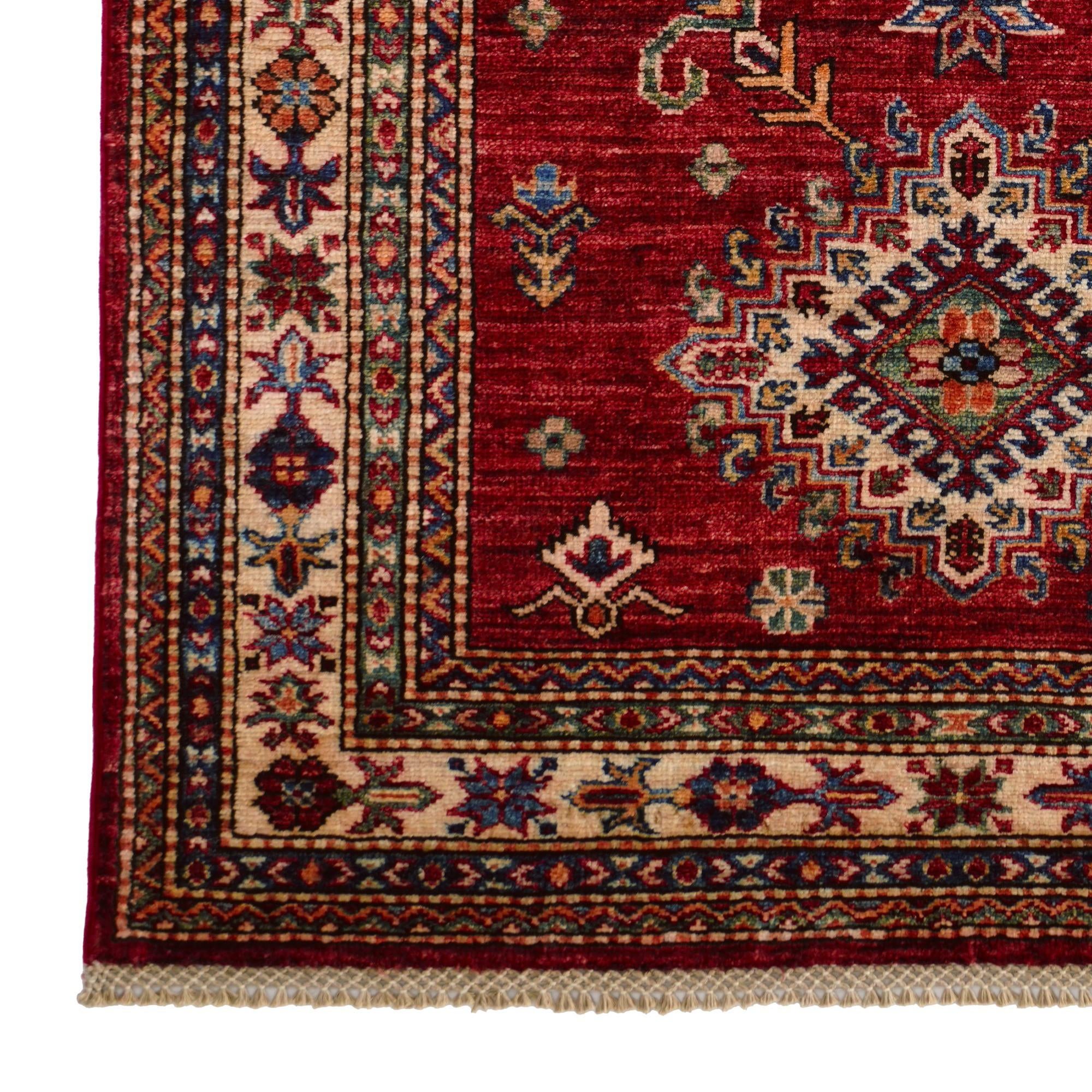 3' 5 x 5' 2 Hand Knotted Kazak Rug
