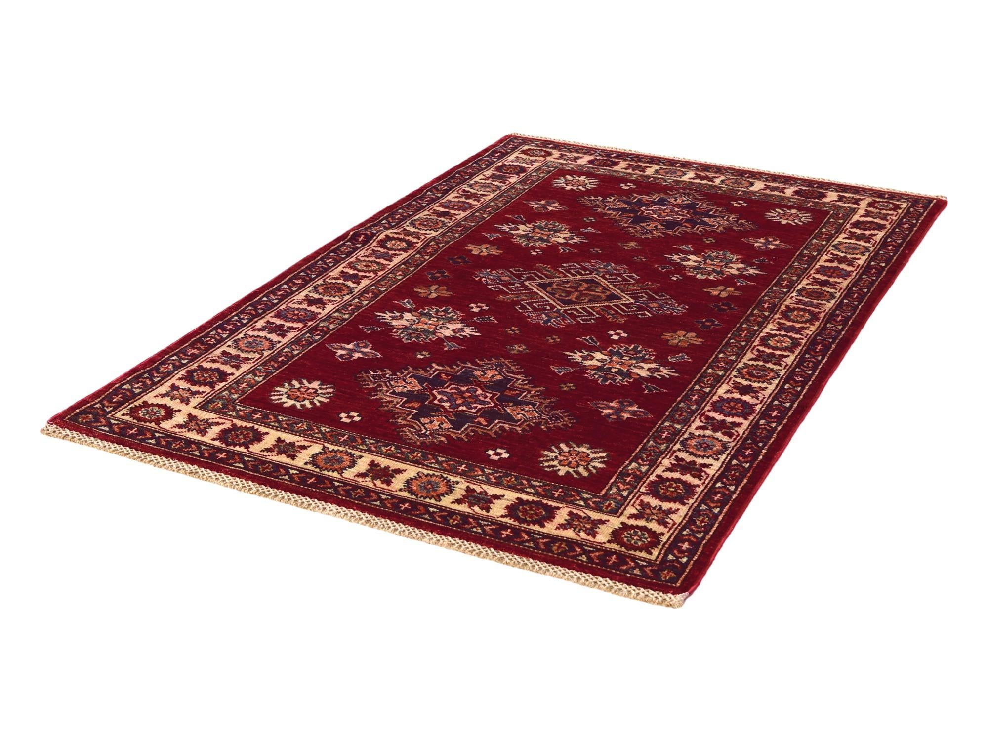 3' 3 x 5' 2 Hand Knotted Kazak Rug