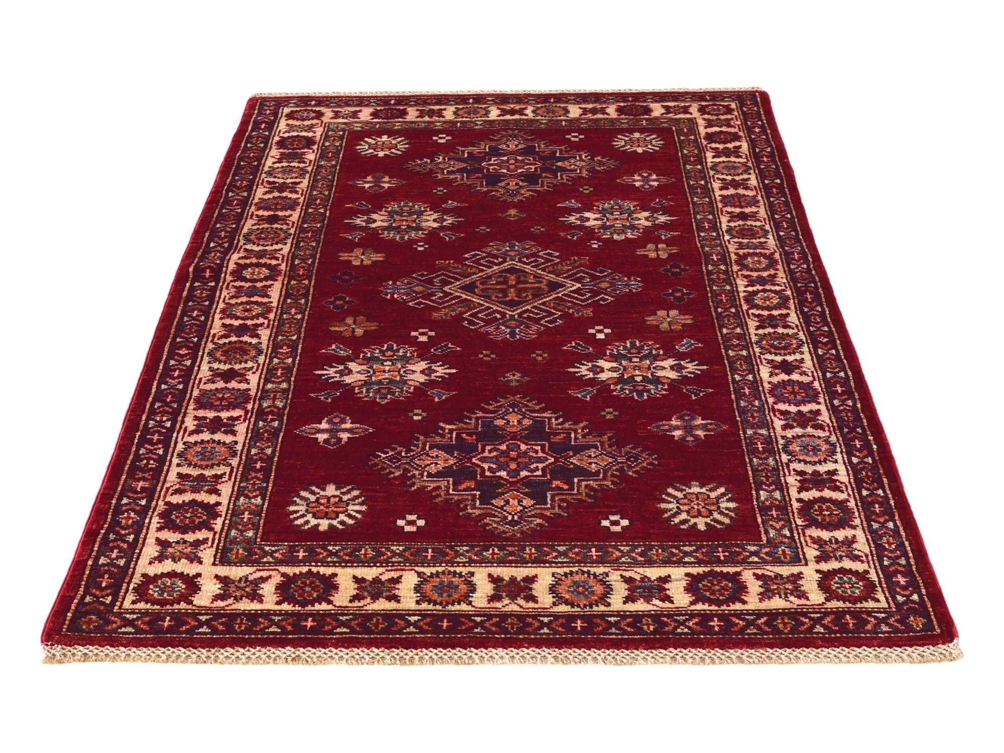 3' 3 x 5' 2 Hand Knotted Kazak Rug