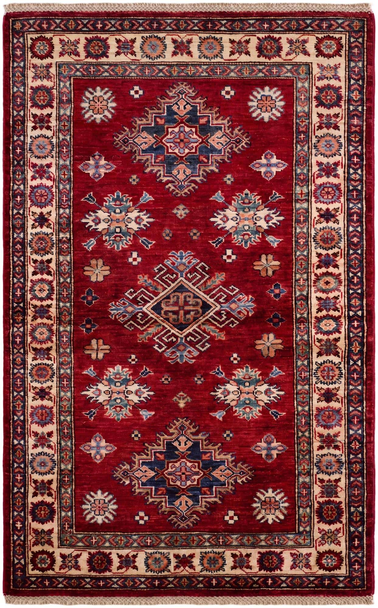 3' 3 x 5' 2 Hand Knotted Kazak Rug