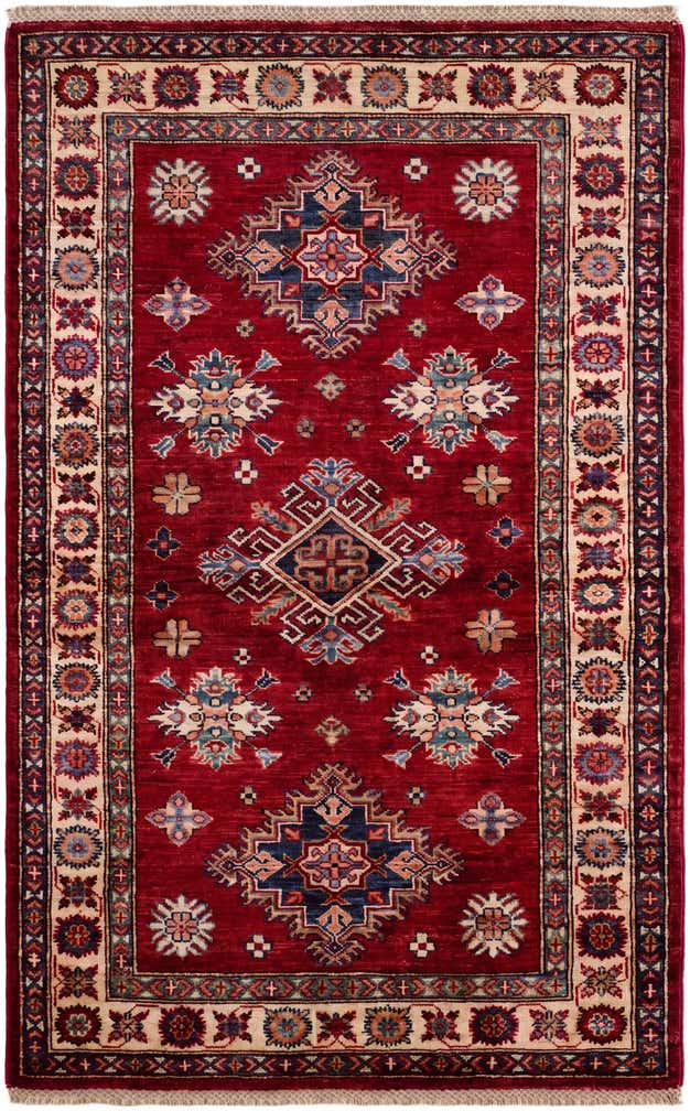 3' 3 x 5' 2 Hand Knotted Kazak Rug