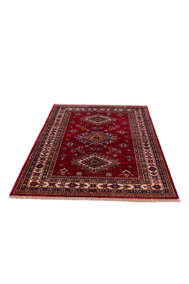 Detail image of 3' 4 x 4' 11 Hand Knotted Kazak Rug