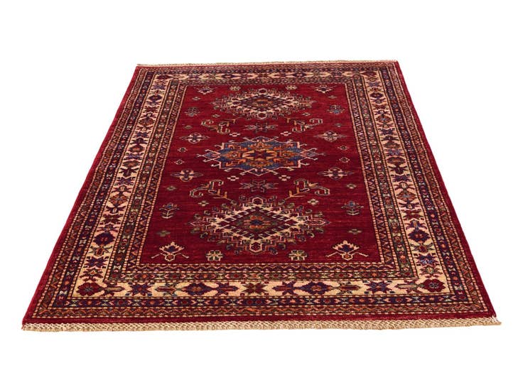 Detail image of 3' 4 x 4' 11 Hand Knotted Kazak Rug