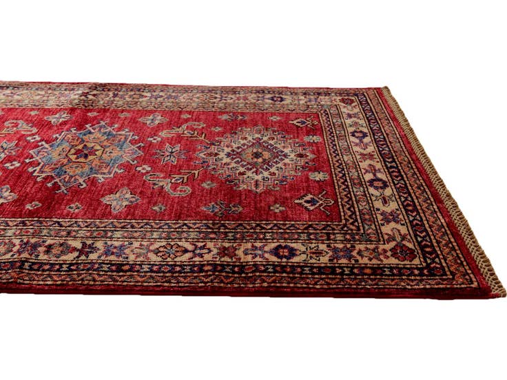 Detail image of 3' 4 x 4' 11 Hand Knotted Kazak Rug