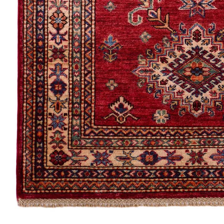 3' 4 x 4' 11 Hand Knotted Kazak Rug