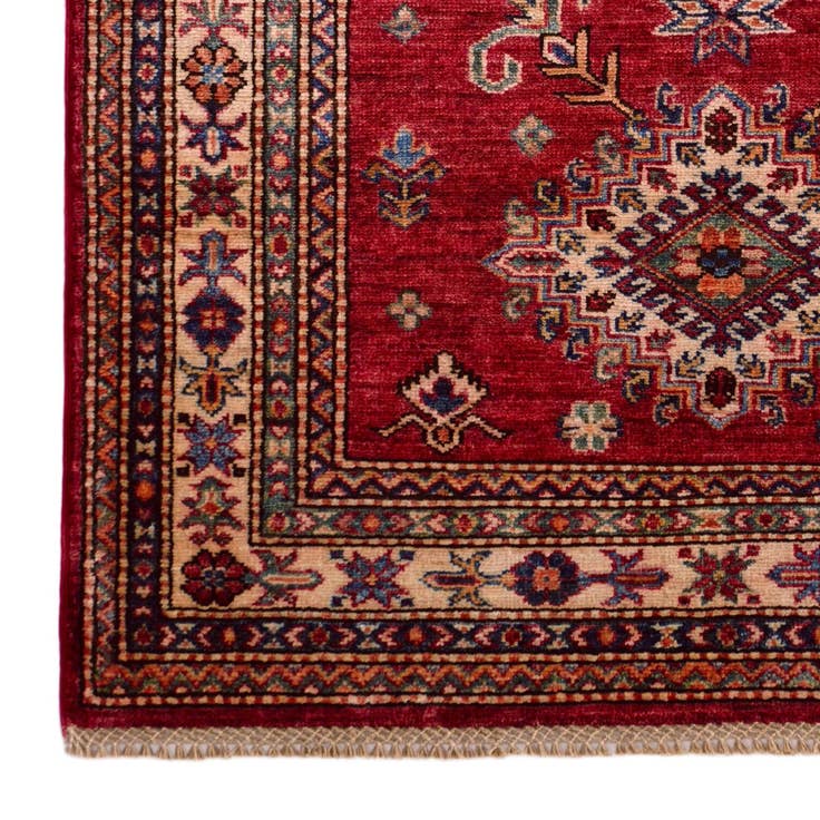 Detail image of 3' 4 x 4' 11 Hand Knotted Kazak Rug
