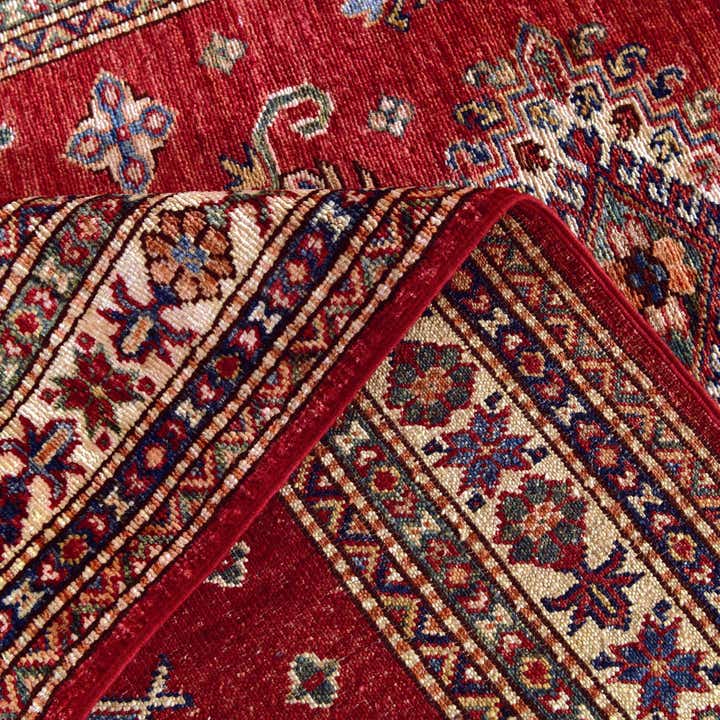 3' 4 x 4' 11 Hand Knotted Kazak Rug