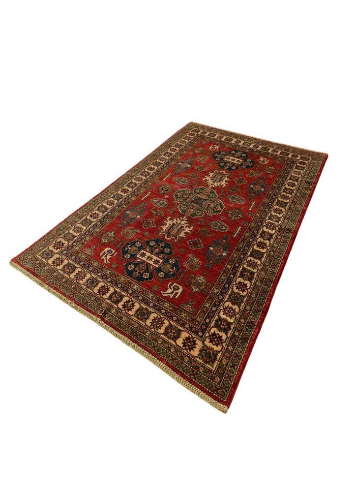 5' 6 x 8' Hand Knotted Kazak Rug