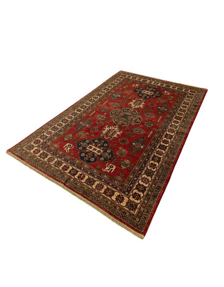 Detail image of 5' 6 x 8' Hand Knotted Kazak Rug