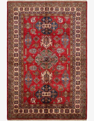 5' 6 x 8' Hand Knotted Kazak Rug