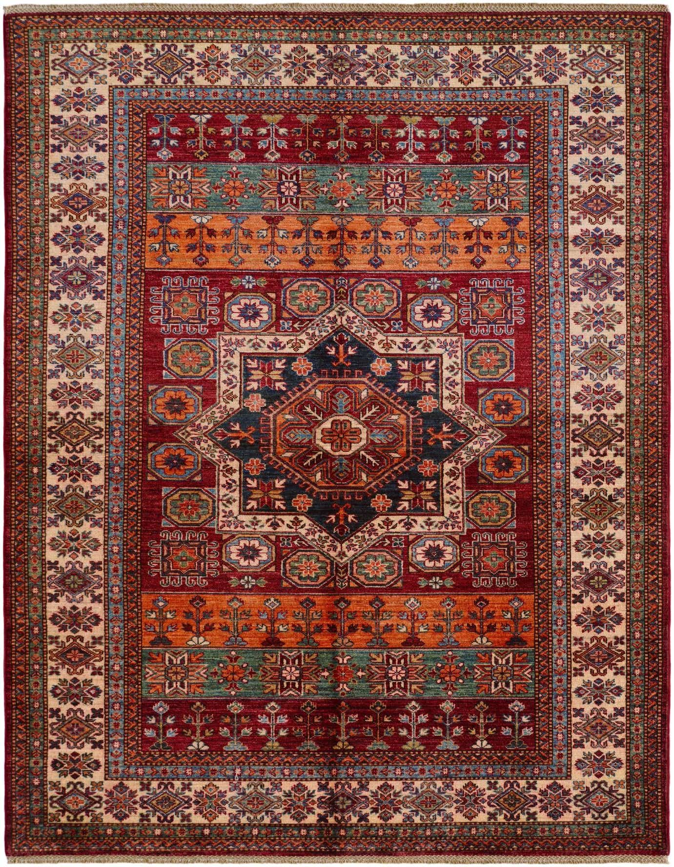 5' 6 x 7' 10 Hand Knotted Kazak Rug
