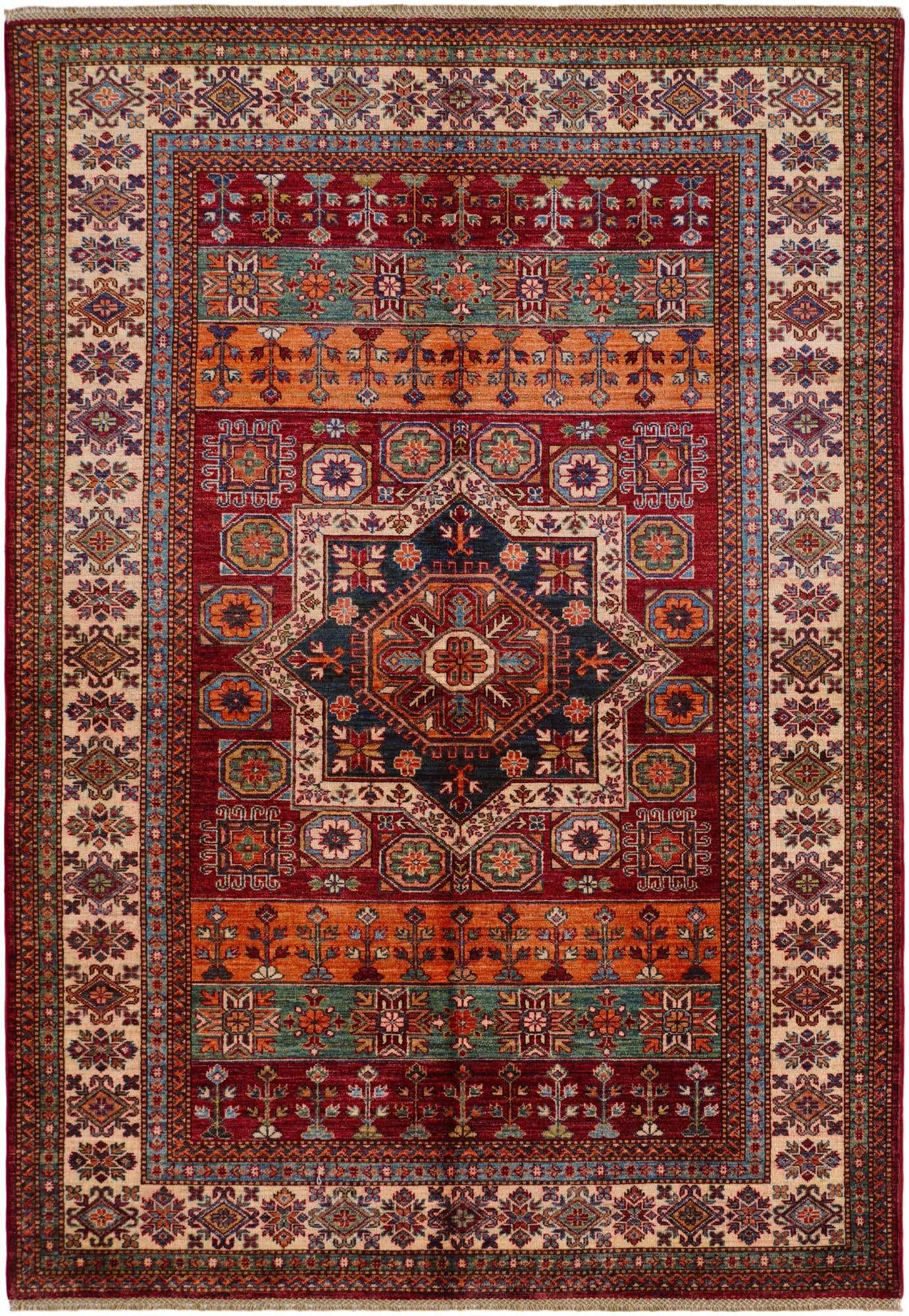 5' 6 x 7' 10 Hand Knotted Kazak Rug