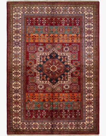 5' 6 x 7' 10 Hand Knotted Kazak Rug