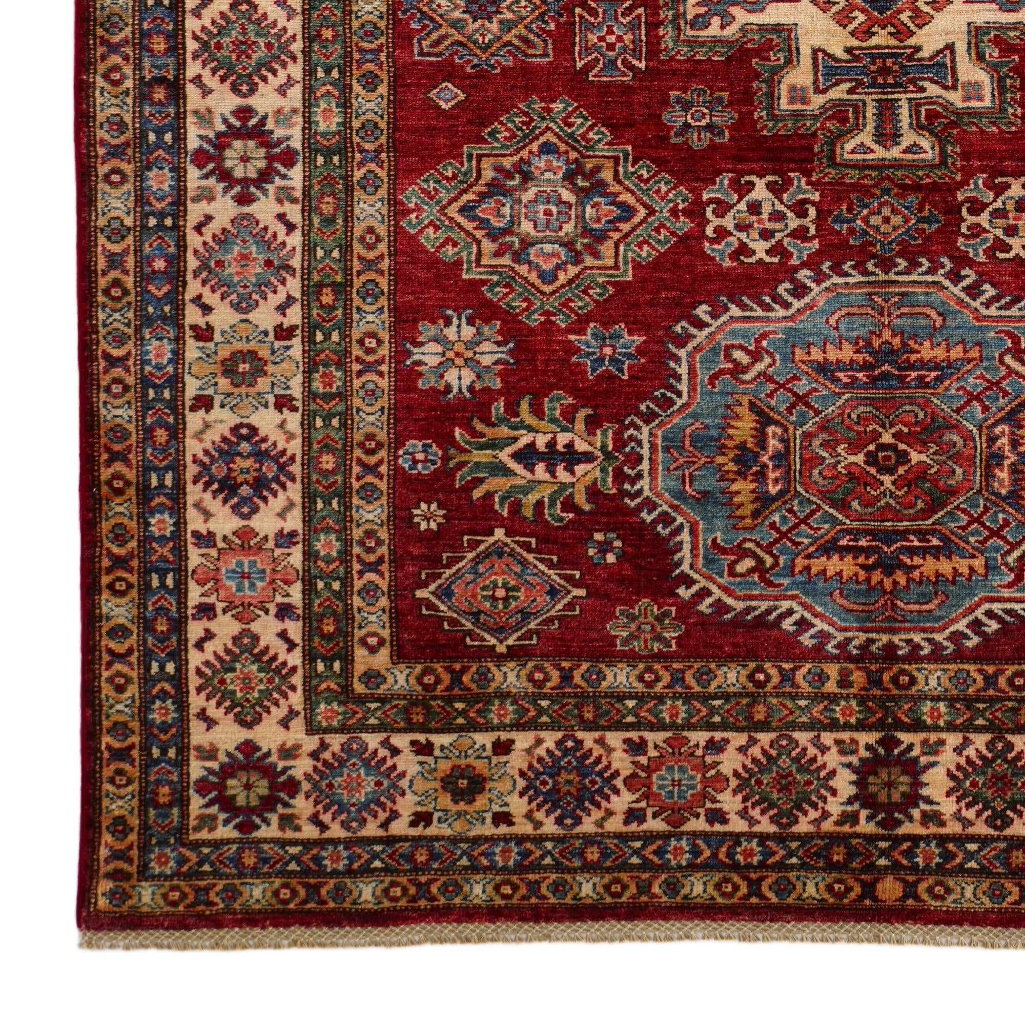 5' 10 x 8' Hand Knotted Kazak Rug