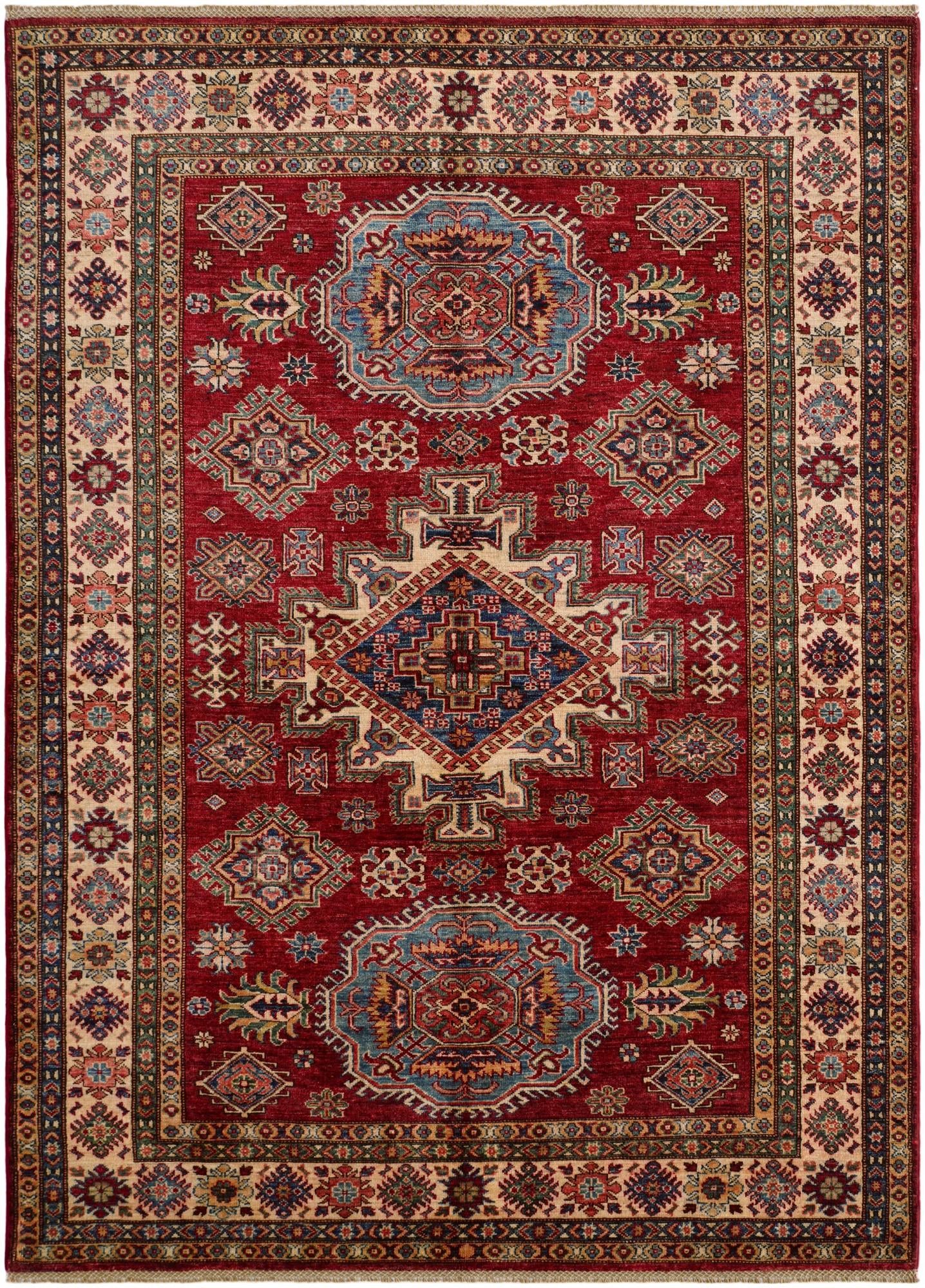 5' 10 x 8' Hand Knotted Kazak Rug