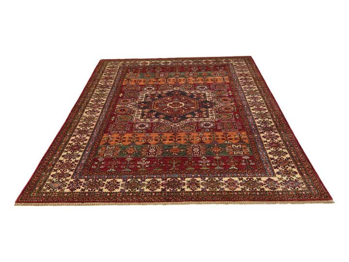 5' 7 x 7' 9 Hand Knotted Kazak Rug