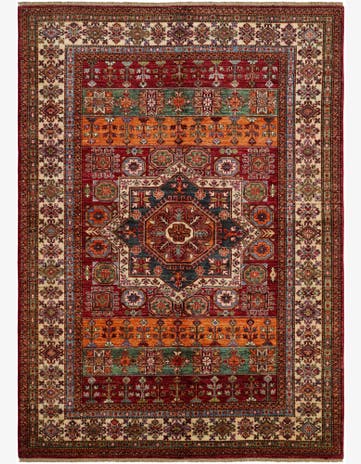 5' 7 x 7' 9 Hand Knotted Kazak Rug