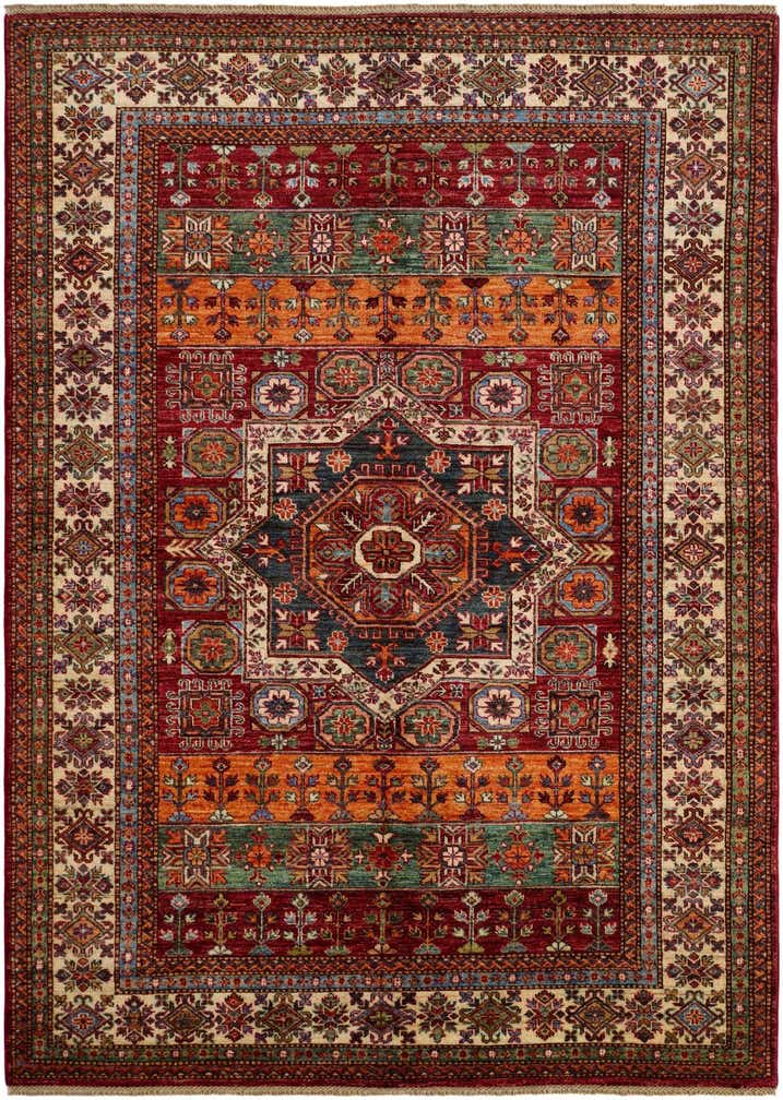 5' 7 x 7' 9 Hand Knotted Kazak Rug