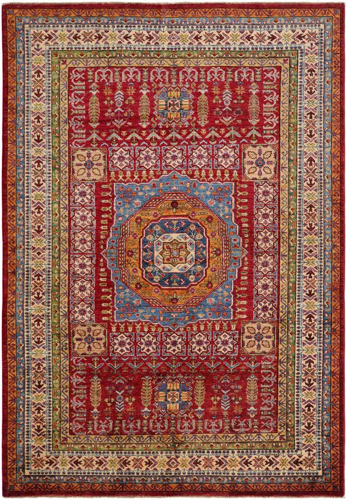 5' 7 x 7' 11 Hand Knotted Kazak Rug