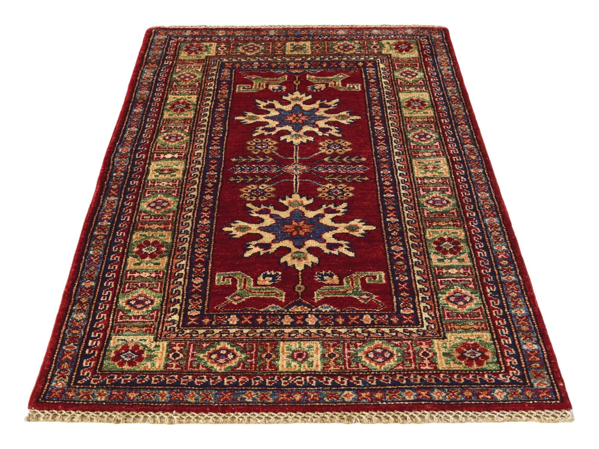 2' 7 x 4' 4 Hand Knotted Kazak Rug