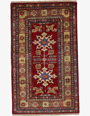 2' 7 x 4' 4 Hand Knotted Kazak Rug