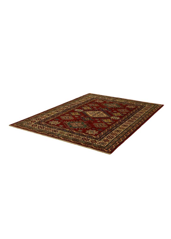 4' 11 x 6' 8 Hand Knotted Kazak Rug