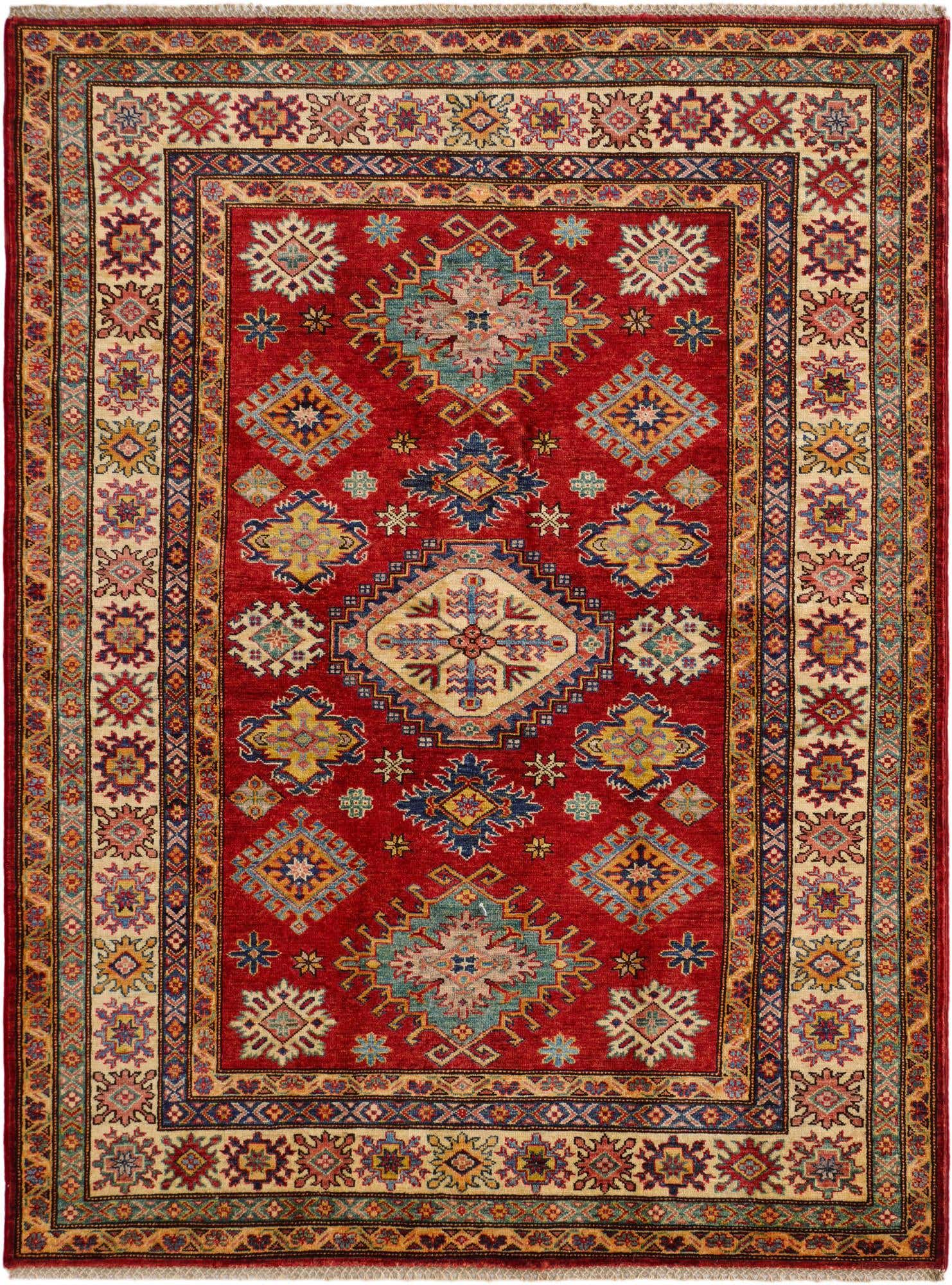 4' 11 x 6' 8 Hand Knotted Kazak Rug