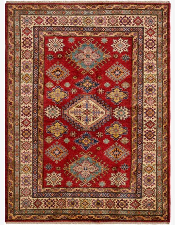 4' 11 x 6' 8 Hand Knotted Kazak Rug