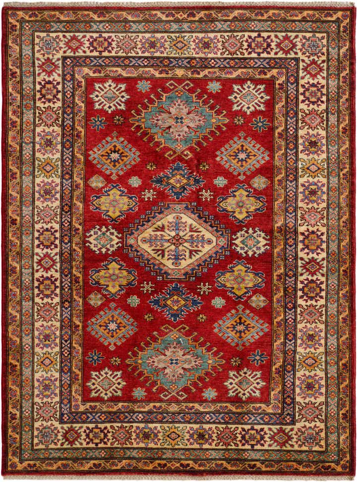 4' 11 x 6' 8 Hand Knotted Kazak Rug