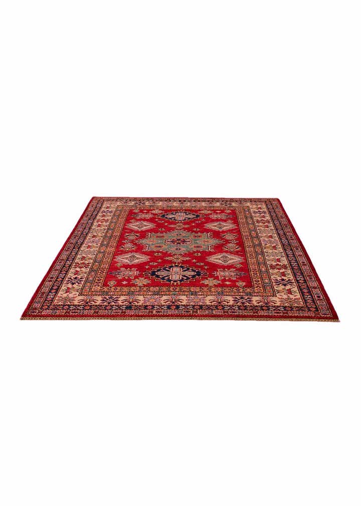 5' 1 x 6' 7 Hand Knotted Kazak Rug