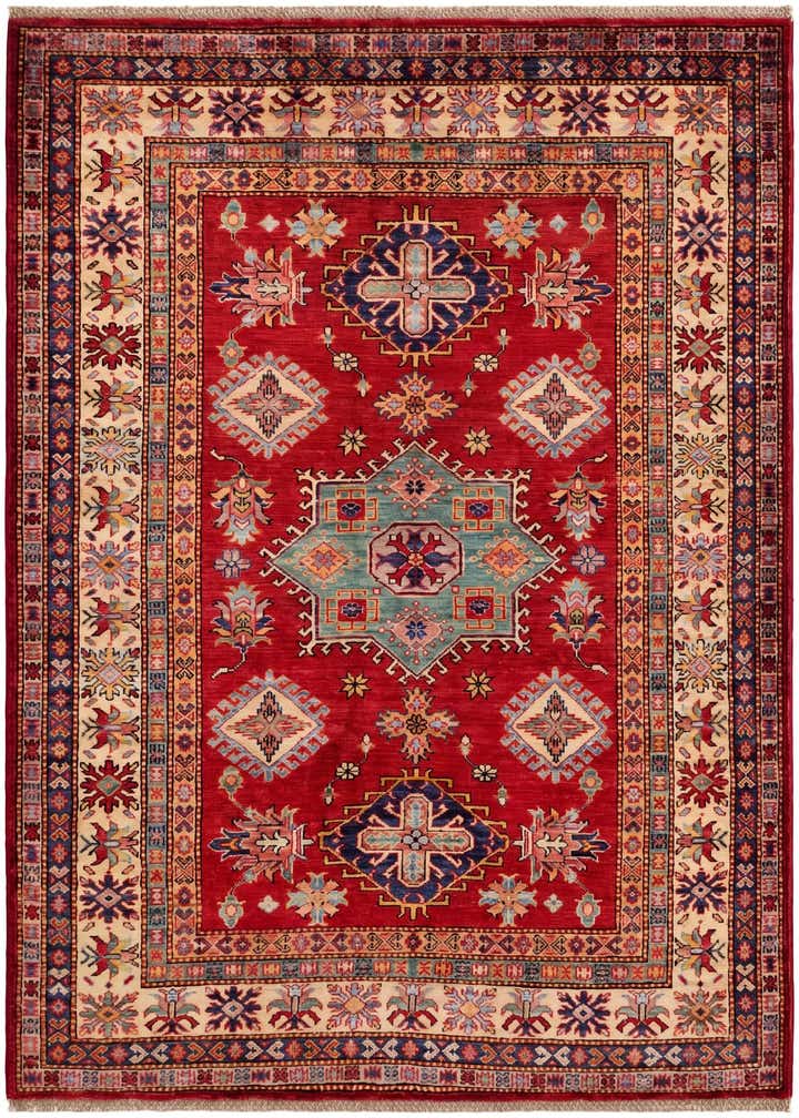 5' 1 x 6' 7 Hand Knotted Kazak Rug