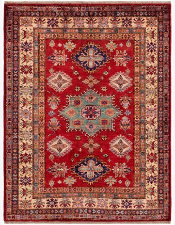 5' 1 x 6' 7 Hand Knotted Kazak Rug