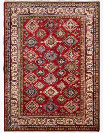 5' x 6' 8 Hand Knotted Kazak Rug