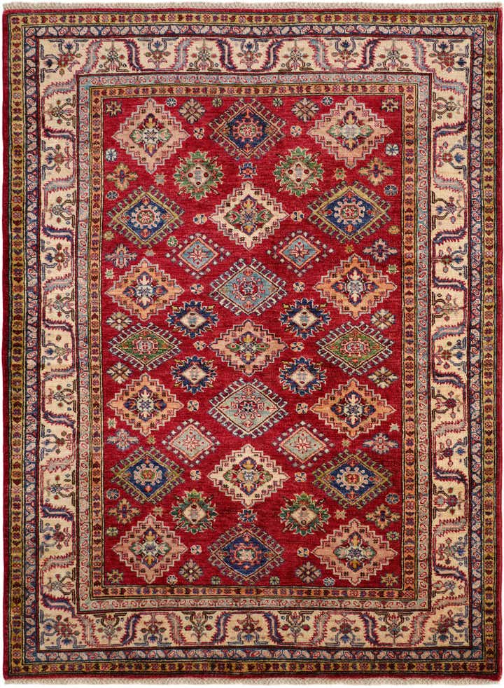 5' x 6' 8 Hand Knotted Kazak Rug