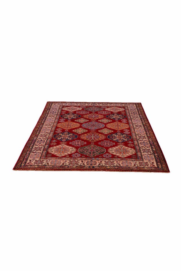 Detail image of 4' 9 x 6' 4 Hand Knotted Kazak Rug