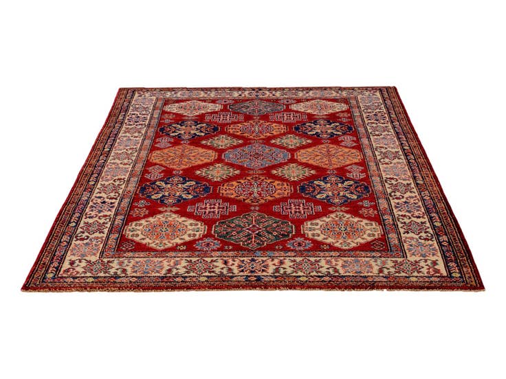 Detail image of 4' 9 x 6' 4 Hand Knotted Kazak Rug