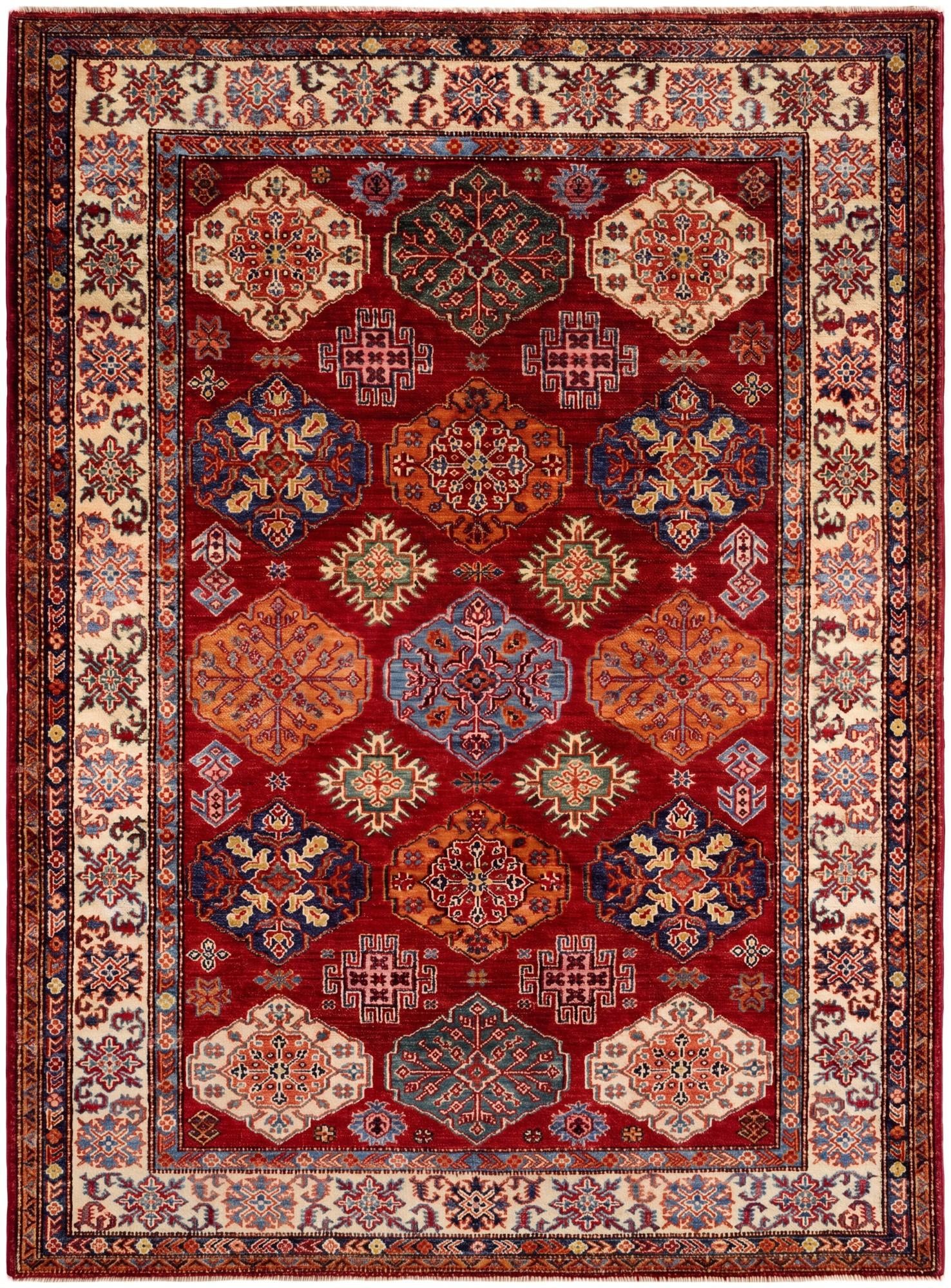 4' 9 x 6' 4 Hand Knotted Kazak Rug