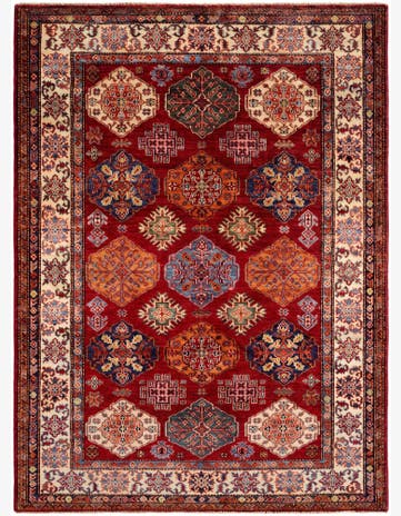4' 9 x 6' 4 Hand Knotted Kazak Rug