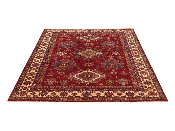 4' 11 x 6' 5 Hand Knotted Kazak Rug