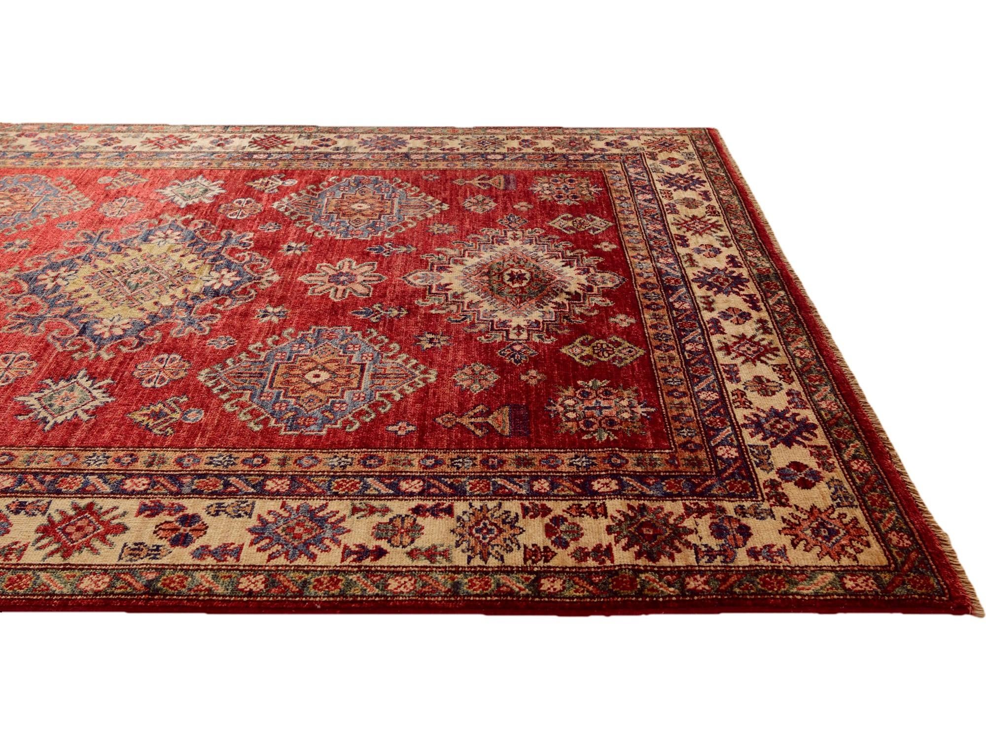 4' 11 x 6' 5 Hand Knotted Kazak Rug