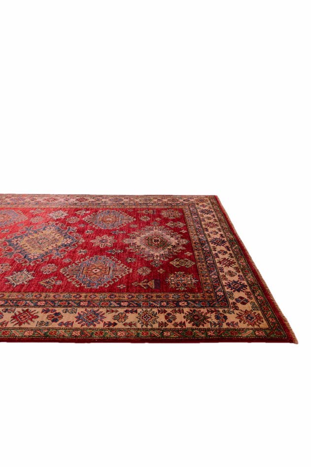 Detail image of 4' 11 x 6' 5 Hand Knotted Kazak Rug